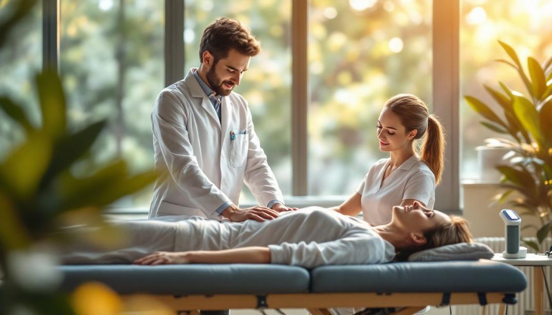 A professional consultation discussing the benefits of Chiropractor vs Osteopath.