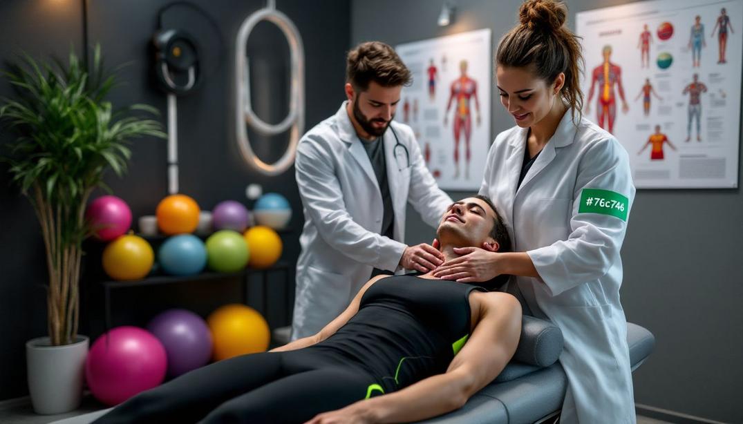 A team of Sports Chiropractors collaborating to address athletic performance and recovery.