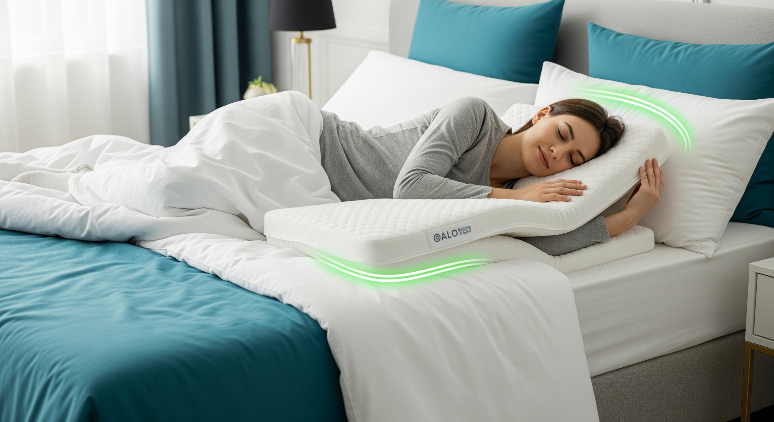 2026_02_uprightposturecouk_web_sleep_posture_support_pillow_v1 - Upright Posture Ergonomic pillow supporting healthy sleep posture